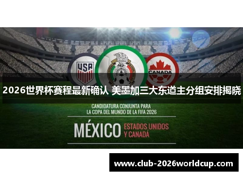 2026世界杯赛程最新确认 美墨加三大东道主分组安排揭晓 2026世界杯赛程最新确认 美墨加三大东道主分组安排揭晓
