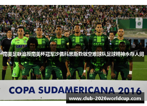 南美足联追授南美杯冠军沙佩科恩斯致敬空难球队足球精神永存人间 南美足联追授南美杯冠军沙佩科恩斯致敬空难球队足球精神永存人间