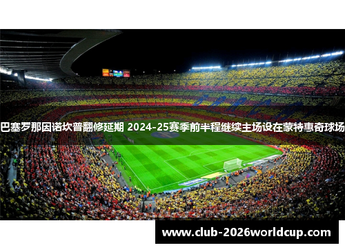 巴塞罗那因诺坎普翻修延期 2024-25赛季前半程继续主场设在蒙特惠奇球场